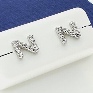 "#925 Sterling Silver CZ Stud Earrings for Women/Girl, US925P1075